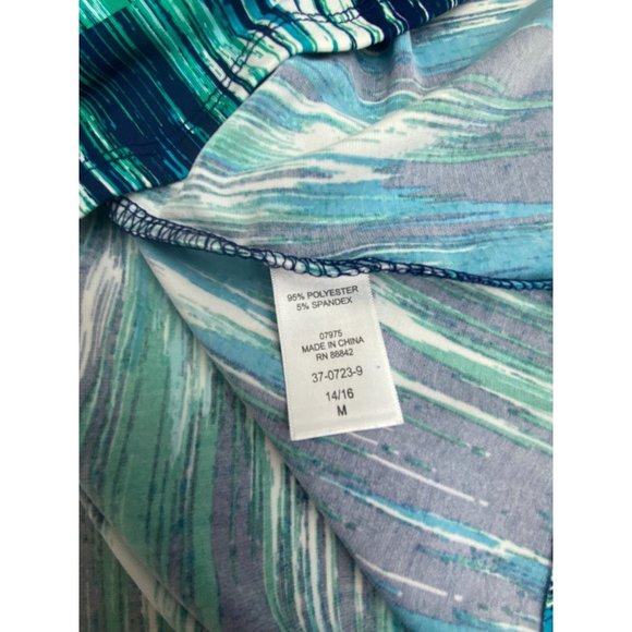 Bohemian Flair Sleeve Blue Space Tie Dye Top size 14 16 - Picture 6 of 6